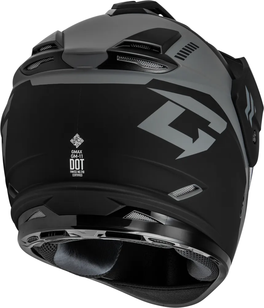 Gmax GM-11S Ronin Snow Helmet Matte Black Dual Lens
