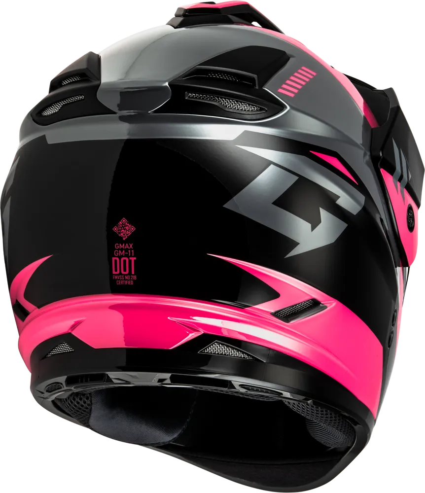 Gmax GM-11S Ronin Snow Helmet Pink Dual Lens