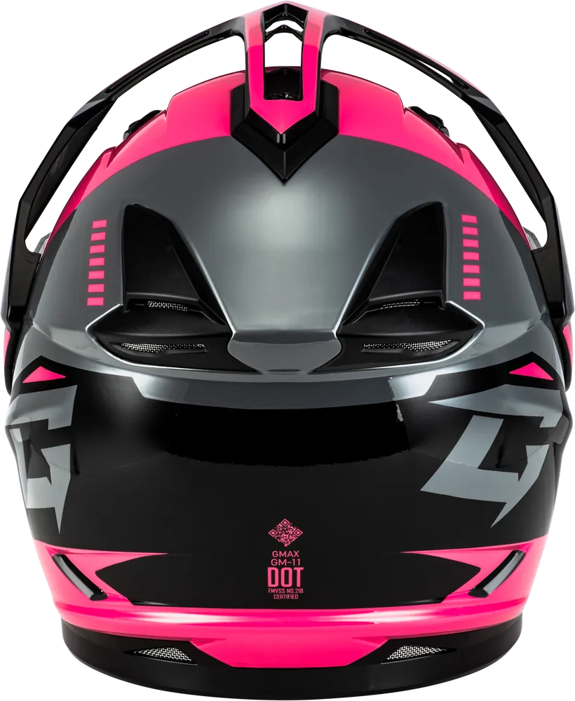 Gmax GM-11S Ronin Snow Helmet Pink Dual Lens