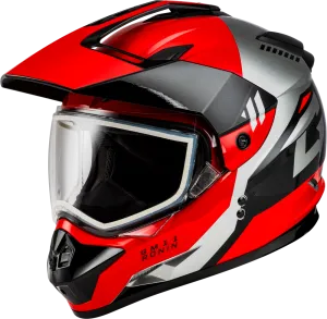 Gmax GM-11S Ronin Snow Helmet Red Dual Lens