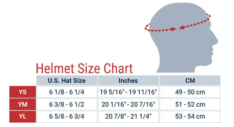 Gmax GM-49Y Youth Full Face Helmet Drax Graphic Red Dual Lens