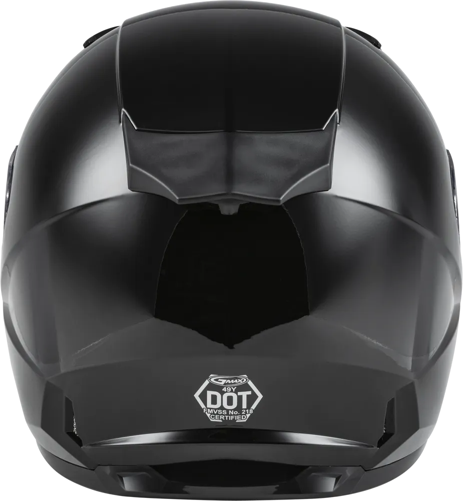 Gmax GM-49Y Youth Full Face Helmet Gloss Black Electric Shield
