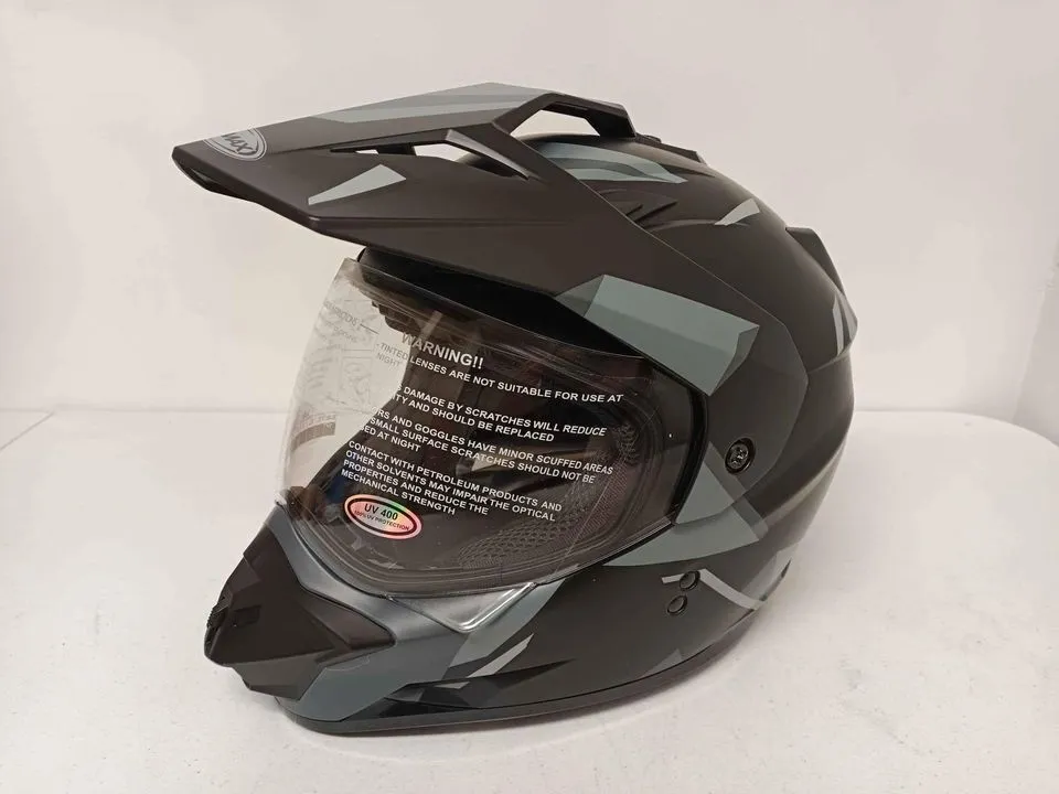 Gmax GM11 Street Dual Sport Helmet Ripcord Graphic Black