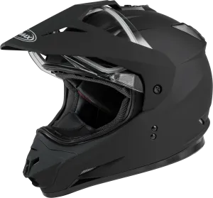 Gmax GM11S Dual Sport Snow Helmet Flat Black Dual Lens Shield