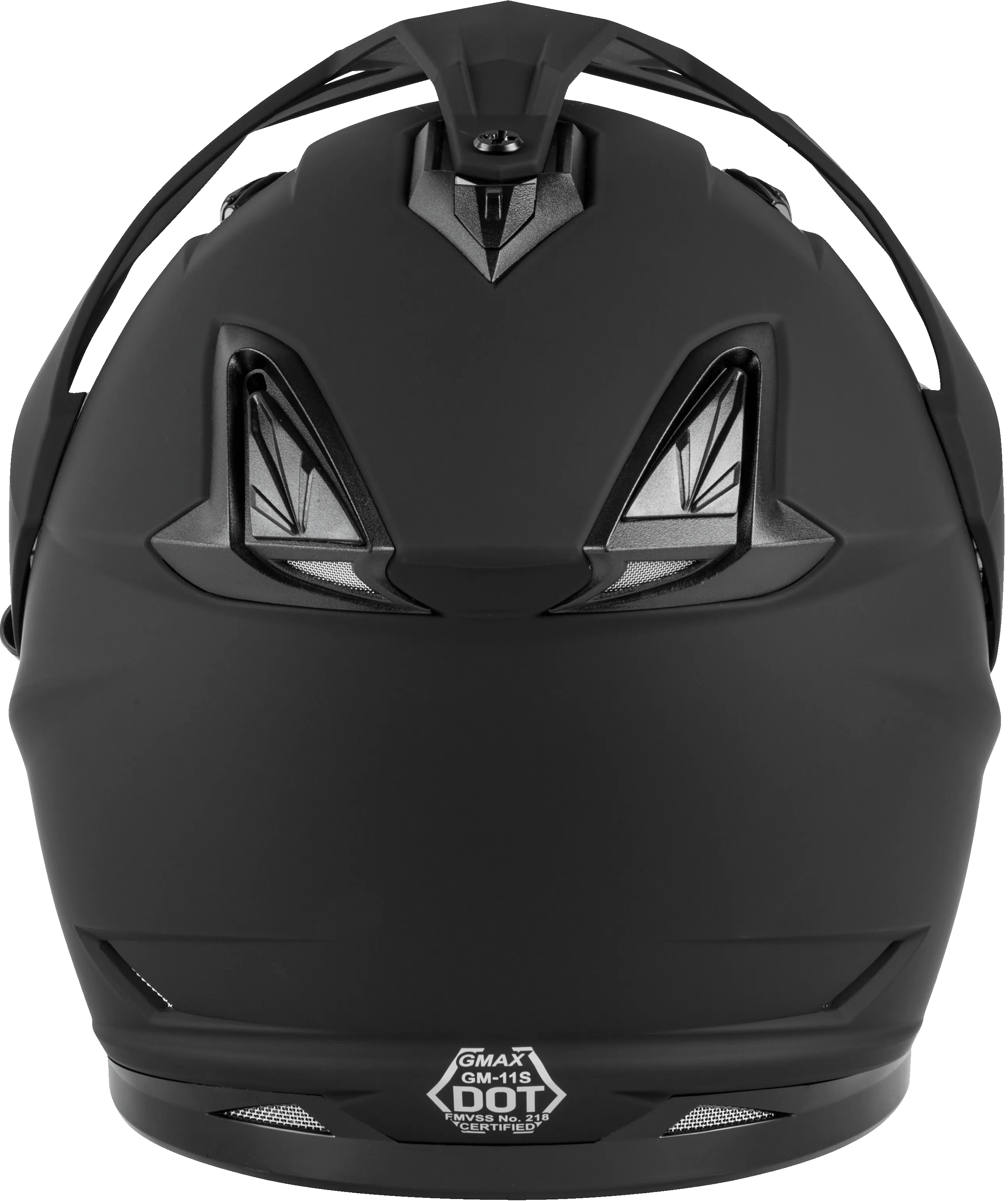 Gmax GM11S Dual Sport Snow Helmet Flat Black Dual Lens Shield