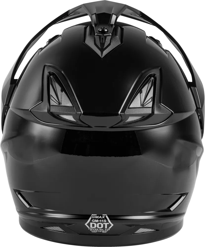 Gmax GM11S Dual Sport Snow Helmet Gloss Black Electric Shield
