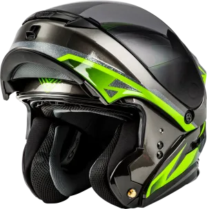 Gmax MD-01S Modular Helmet Volta Graphic Black/Silver/Green