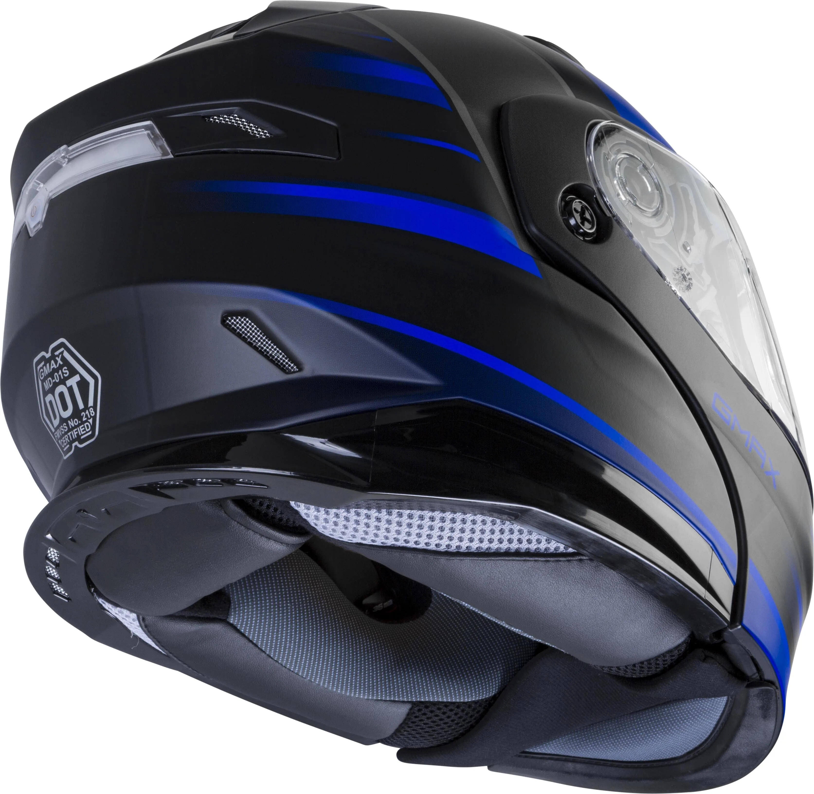 Gmax MD-01S Modular Snow Helmet Descendant Matte Black Blue