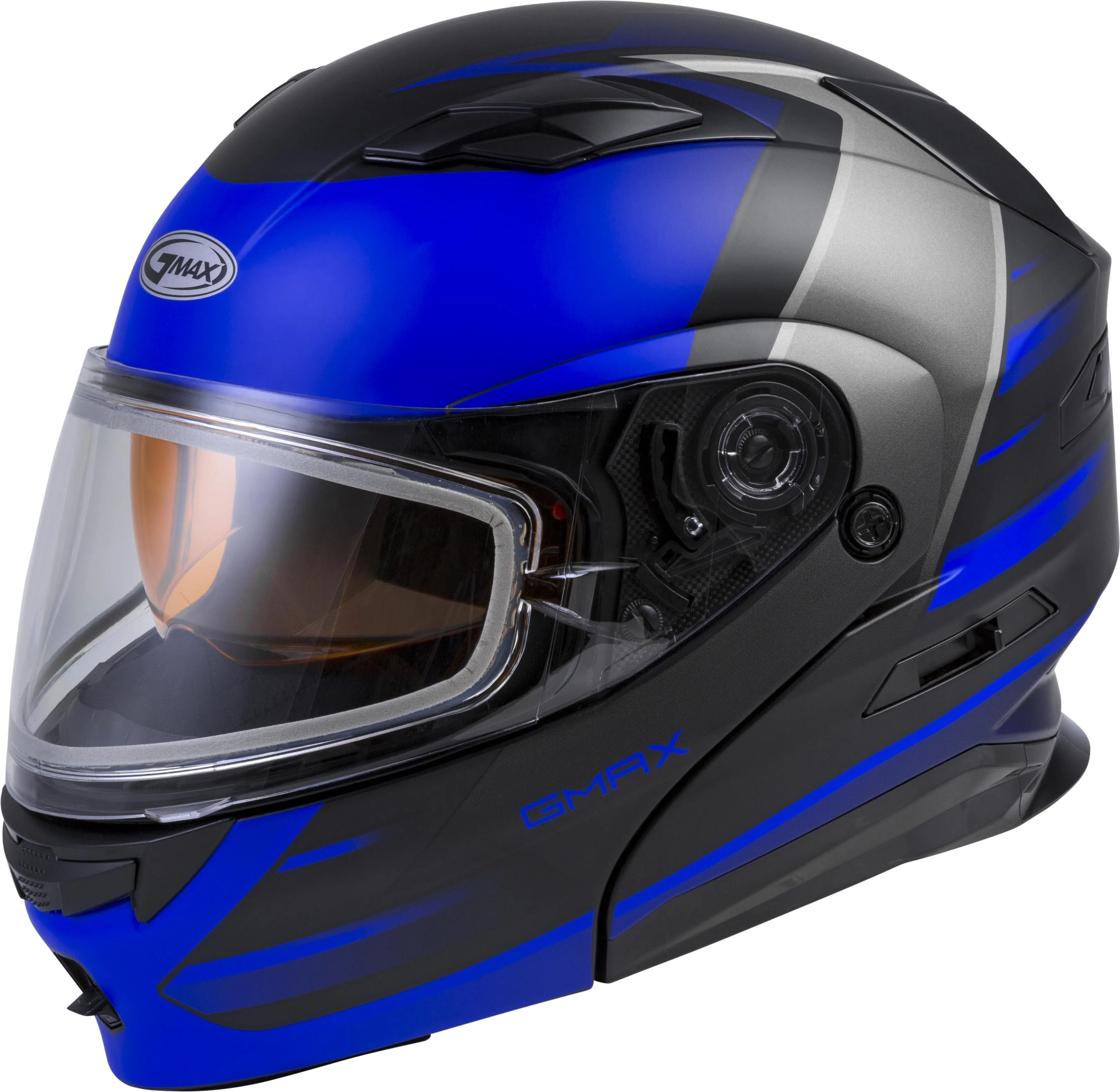 Gmax MD-01S Modular Snow Helmet Descendant Matte Black Blue