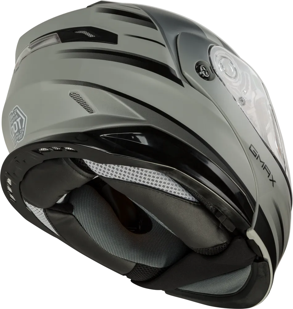 Gmax MD-01S Modular Snow Helmet Descendant Matte Gray Silver Dual Lens