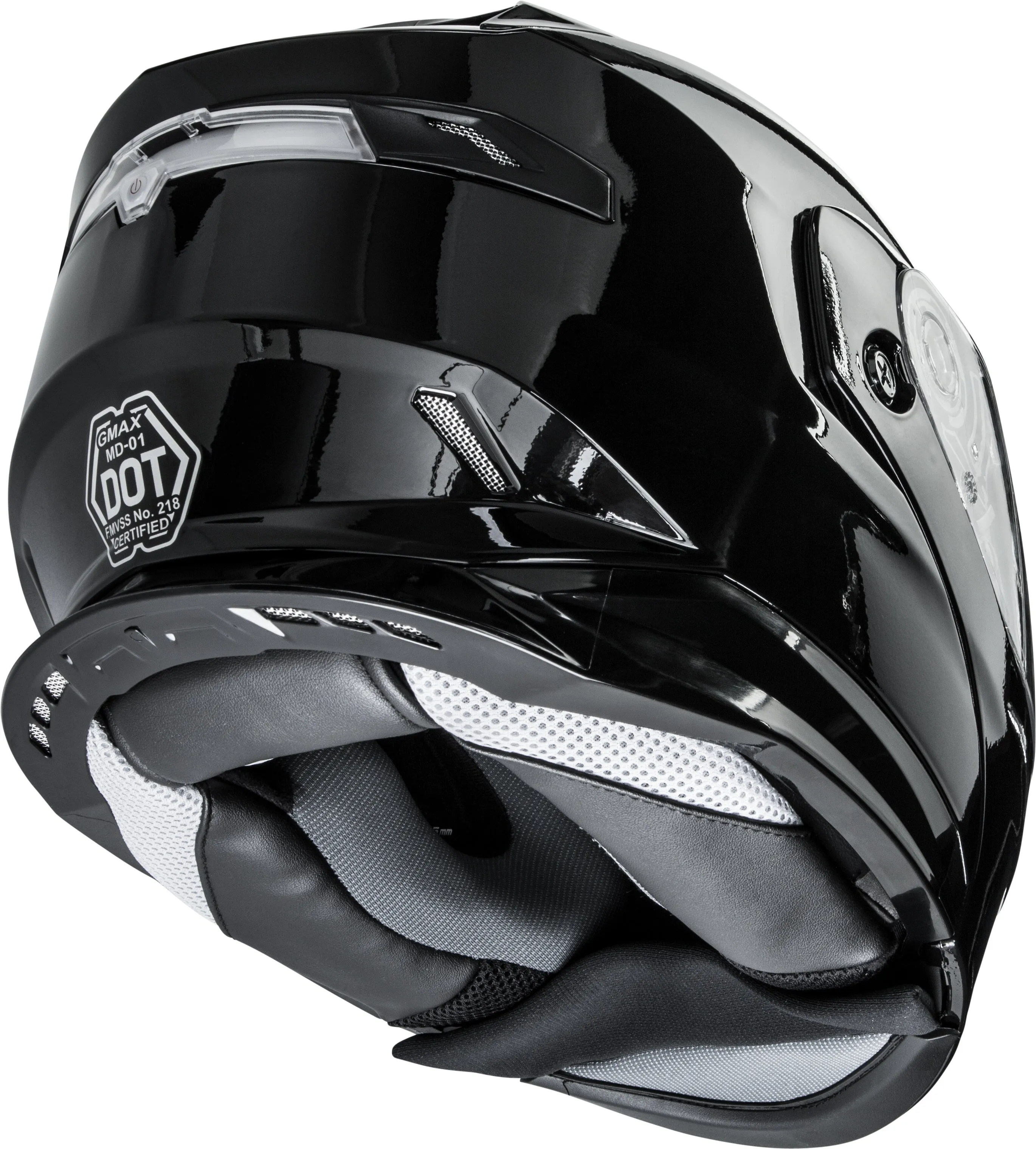 Gmax MD-01S Modular Snow Helmet Gloss Black Electric Shield