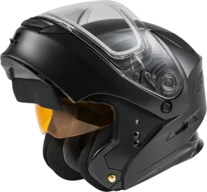 Gmax MD-01S Modular Snow Helmet Matte Black Dual Lens
