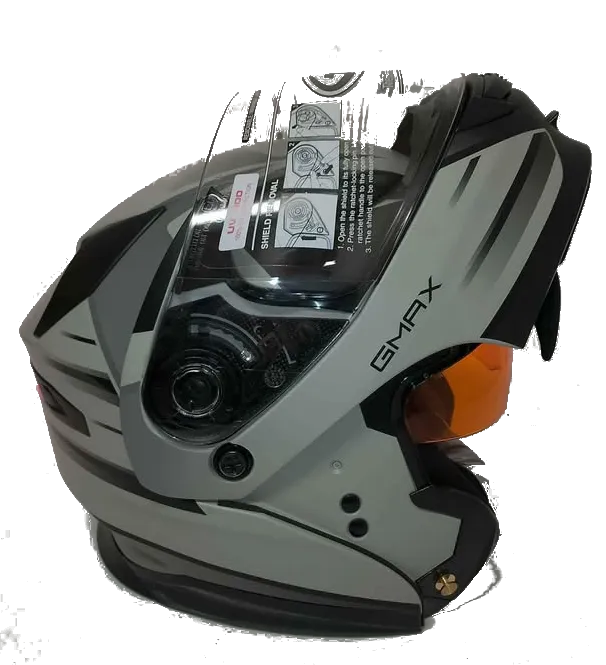 Gmax MD-01S Modular Street Helmet Descendant Matte Gray Silver