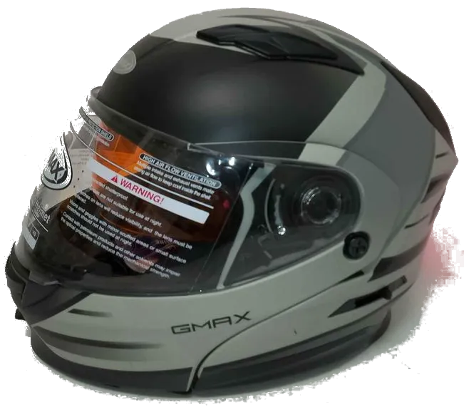 Gmax MD-01S Modular Street Helmet Descendant Matte Gray Silver