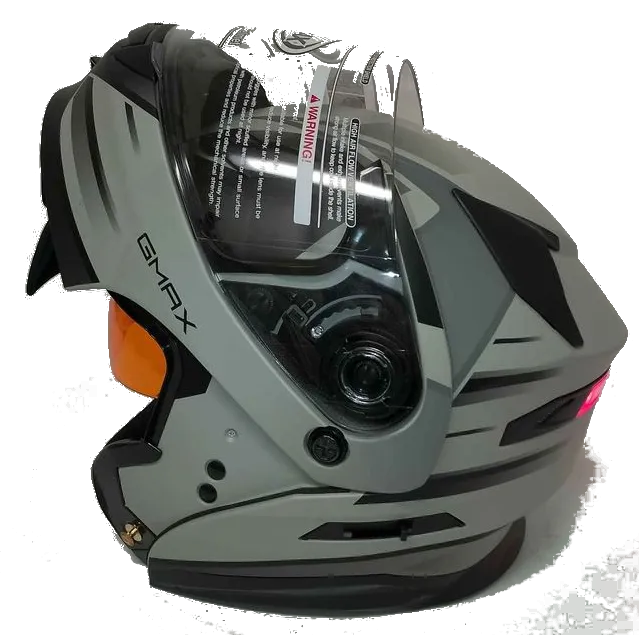 Gmax MD-01S Modular Street Helmet Descendant Matte Gray Silver
