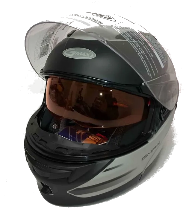 Gmax MD-01S Modular Street Helmet Descendant Matte Gray Silver