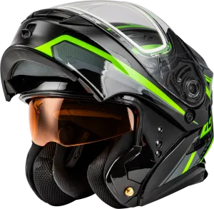 Gmax MD-01S Transistor Modular Snow Helmet Black Grey Green