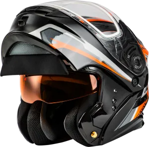 Gmax MD-01S Transistor Modular Snow Helmet Orange Black