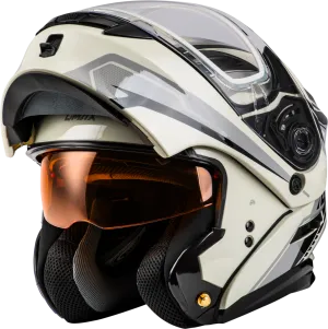 Gmax MD-01S Transistor Modular Snow Helmet White Black