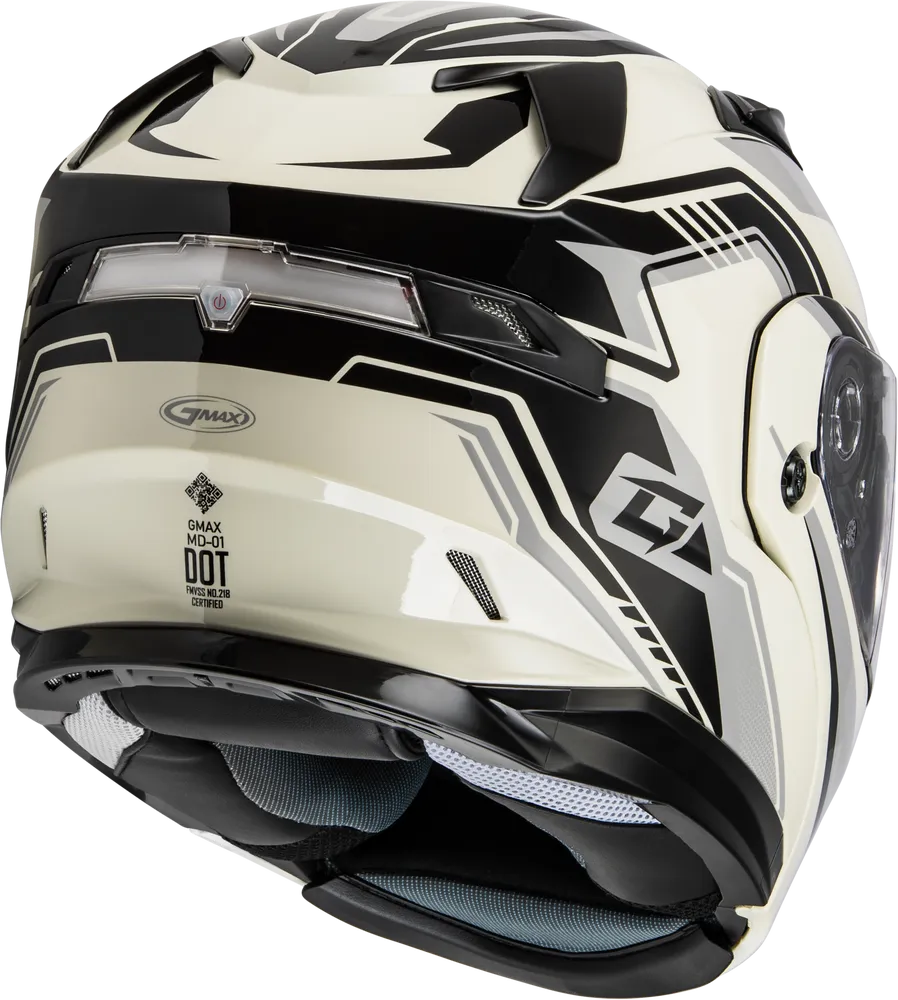 Gmax MD-01S Transistor Modular Snow Helmet White Black