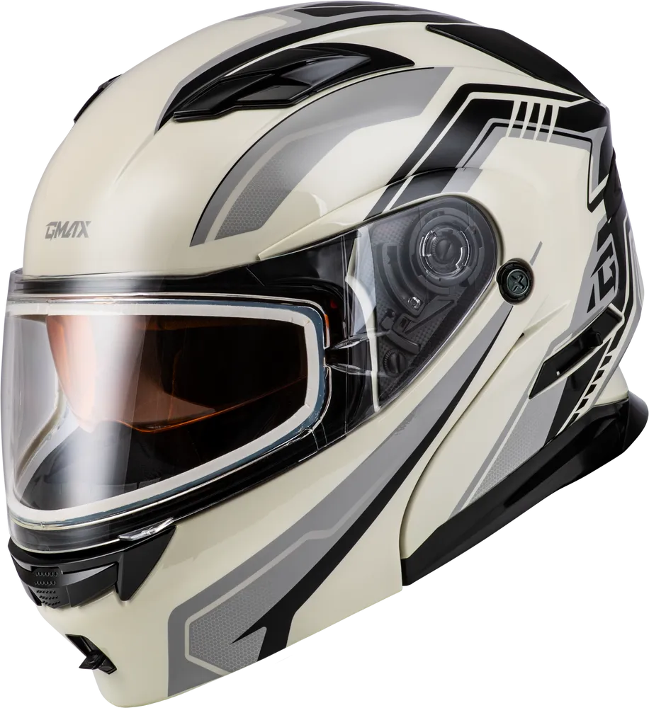 Gmax MD-01S Transistor Modular Snow Helmet White Black