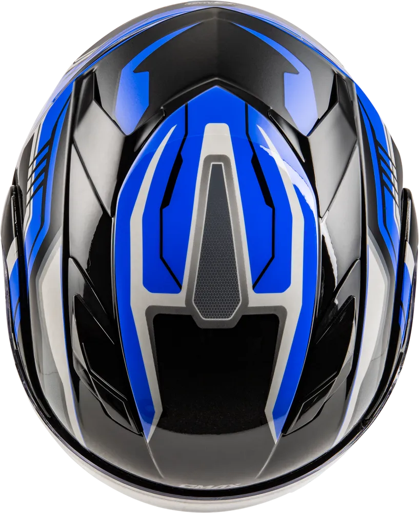 Gmax MD-01S Transistor Snow Helmet Blue Black Electric Shield and Dual Shield