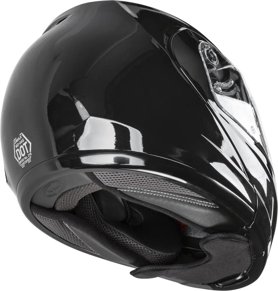 Gmax MD-04 Modular Snow Helmet Gloss Black Dual Lens