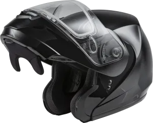 Gmax MD-04 Modular Snow Helmet Gloss Black Dual Lens