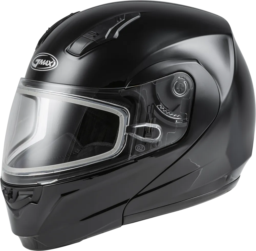 Gmax MD-04 Modular Snow Helmet Gloss Black Dual Lens
