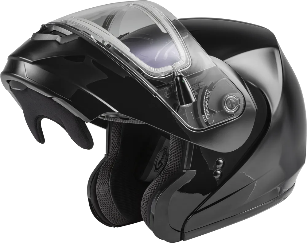 Gmax MD-04 Modular Snow Helmet Gloss Black Electric Shield