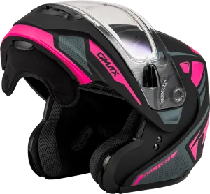 Gmax MD-04 Modular Snow Helmet Sector Matte Black Pink Electric Shield
