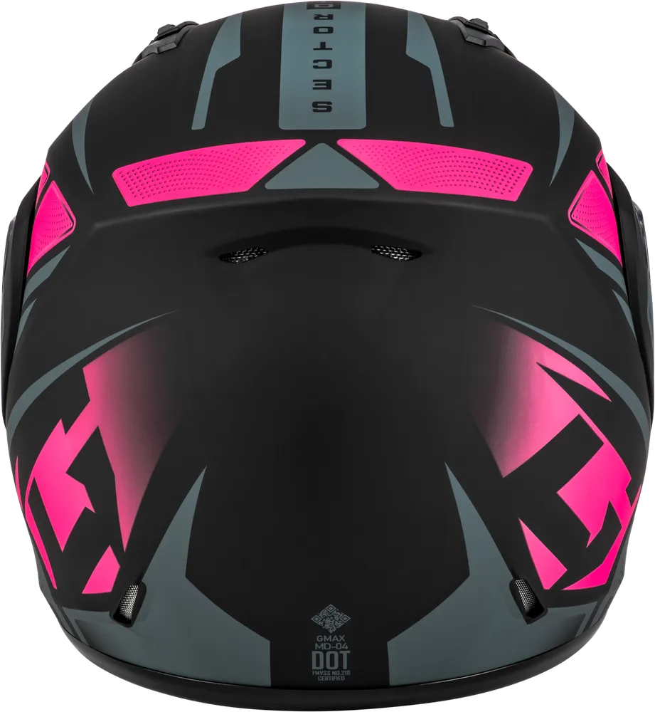 Gmax MD-04 Modular Snow Helmet Sector Matte Black Pink