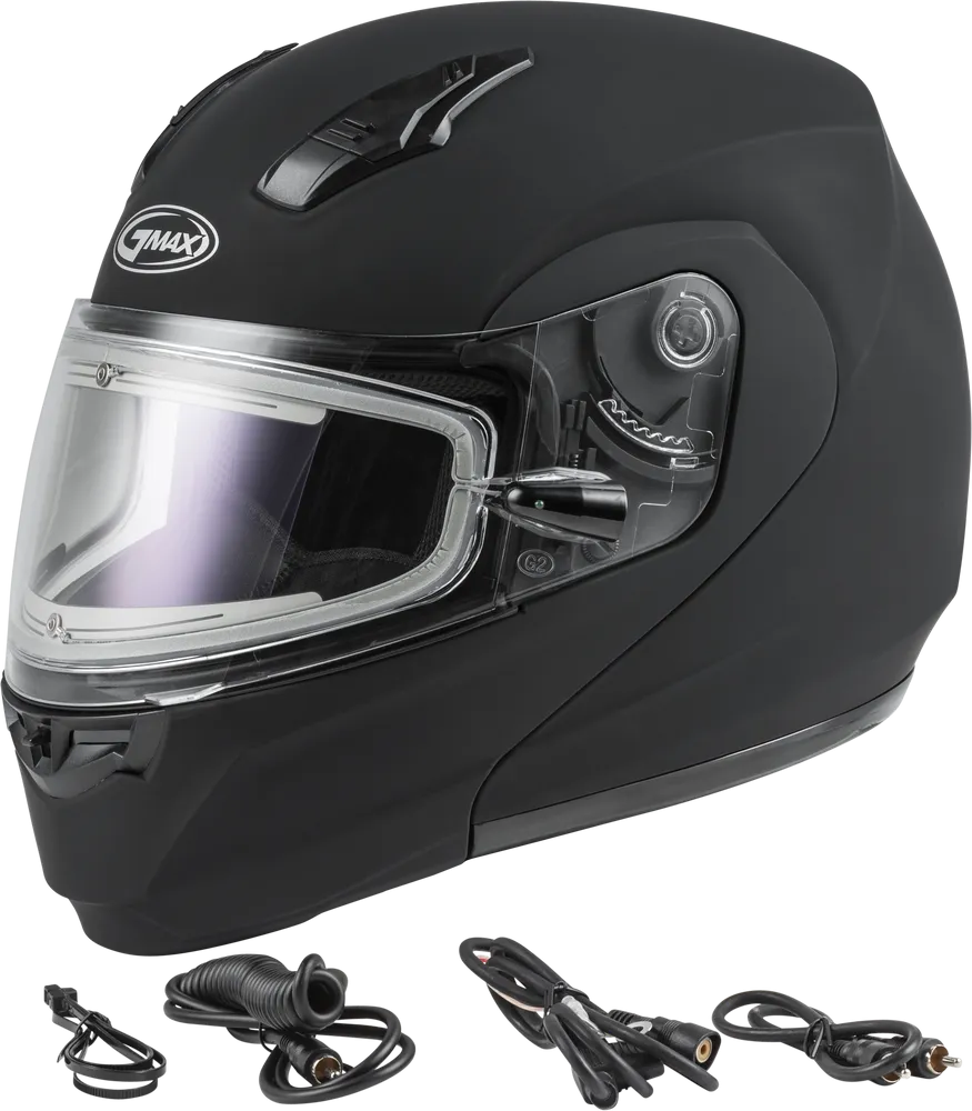 Gmax MD-04 Snow Helmet Matte Black Electric Shield
