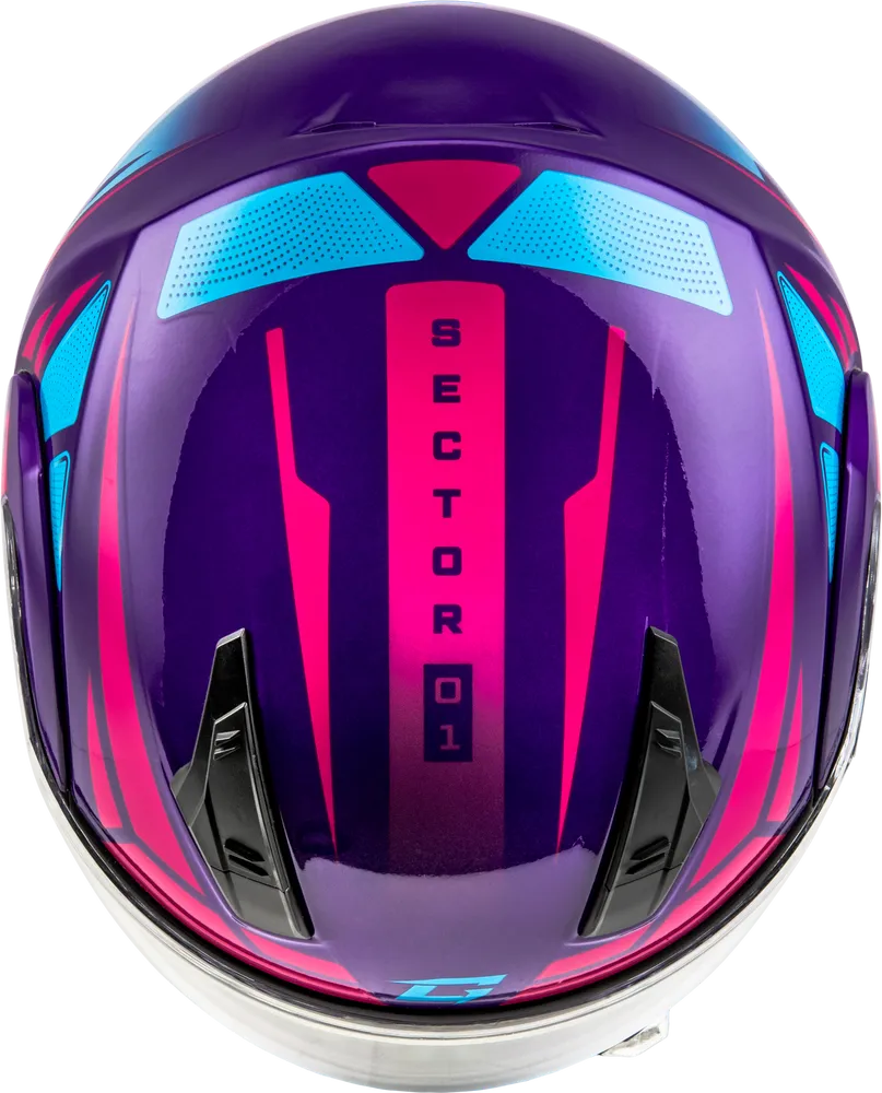 Gmax MD-04 Snow Helmet Sector Gloss Violet Pink Electric Shield