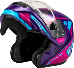 Gmax MD-04 Snow Helmet Sector Gloss Violet Pink Electric Shield