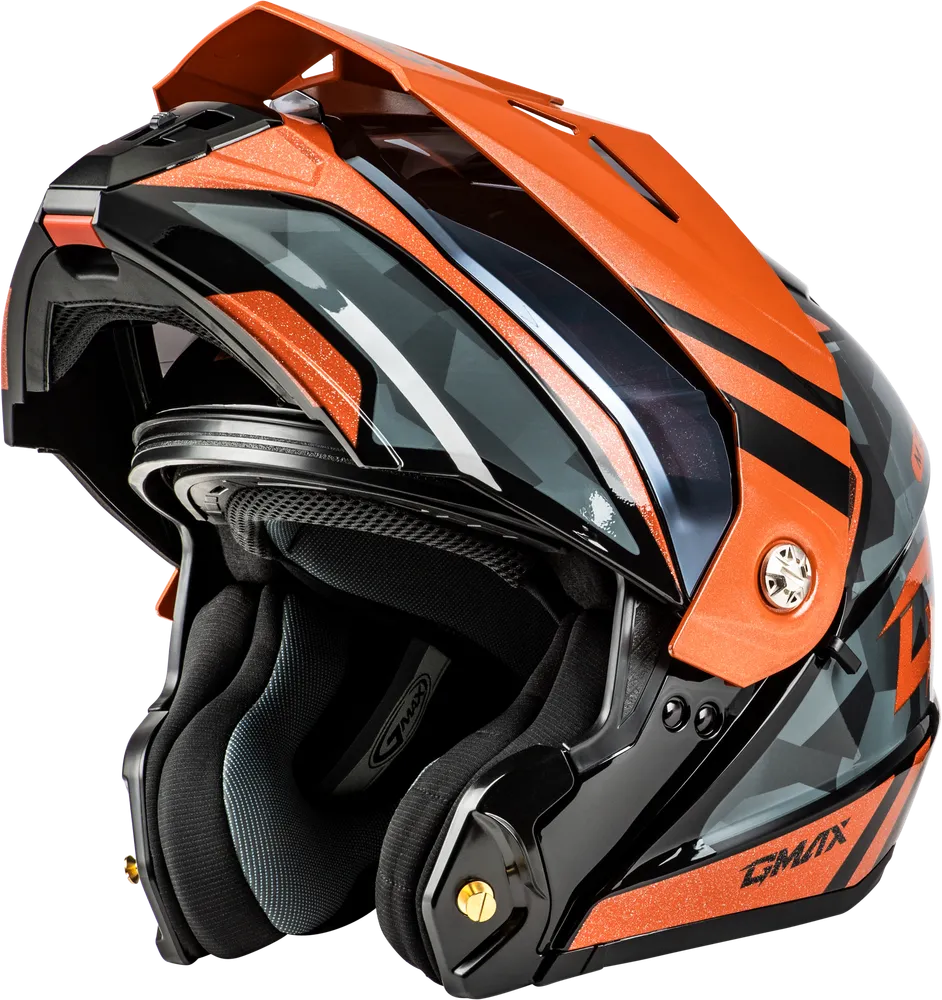 Gmax MD-74 Striker Modular Helmet Black/Grey/Orange