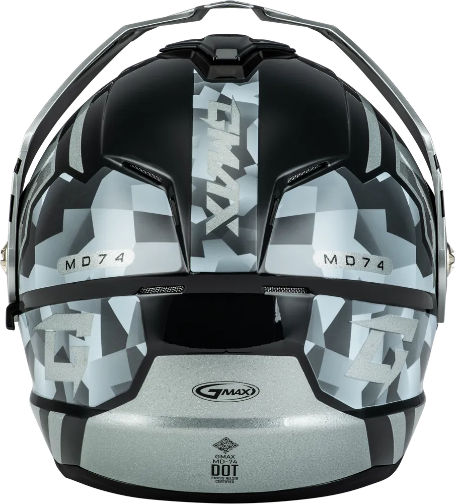 Gmax MD-74 Striker Modular Helmet Silver/Blue