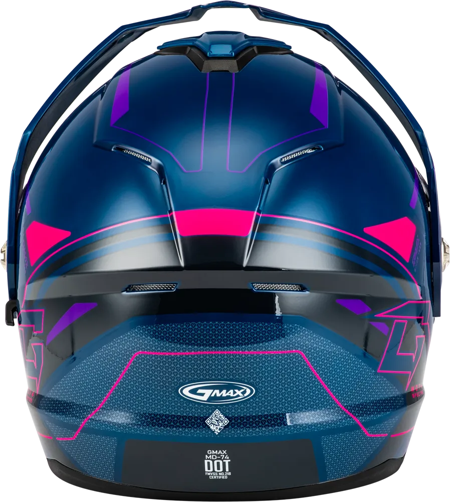 Gmax MD-74S Spectre Snow Helmet Blue Pink Purple Electric Shield