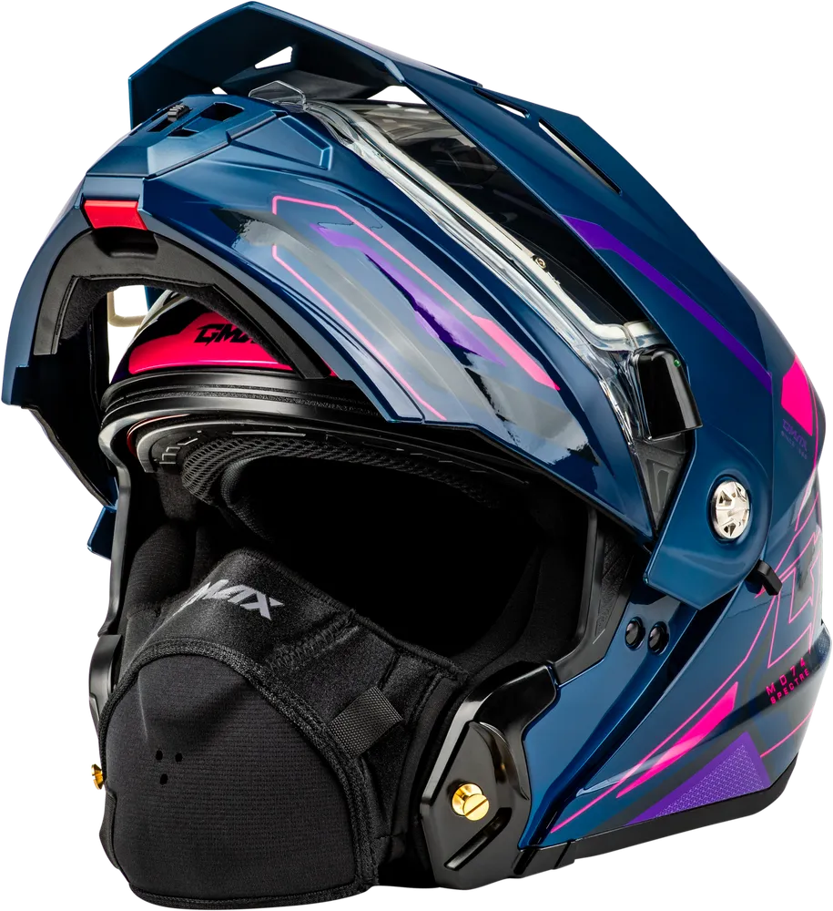 Gmax MD-74S Spectre Snow Helmet Blue Pink Purple Electric Shield