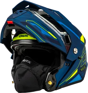 Gmax MD-74S Spectre Snow Helmet Matte Blue Green Electric Shield