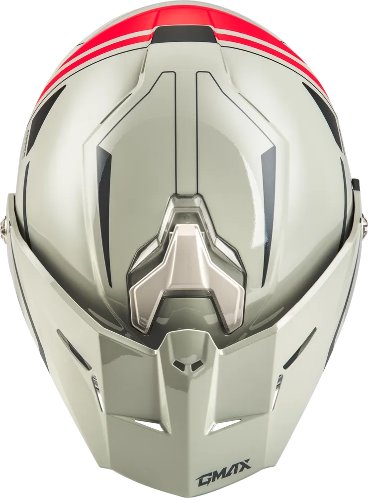 Gmax MD-74S Spectre Snow Helmet White Red Electric Shield