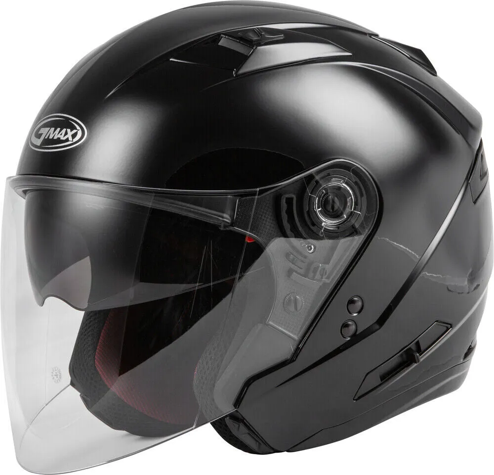 Gmax OF77 Open Face Helmet Gloss Black Size Large