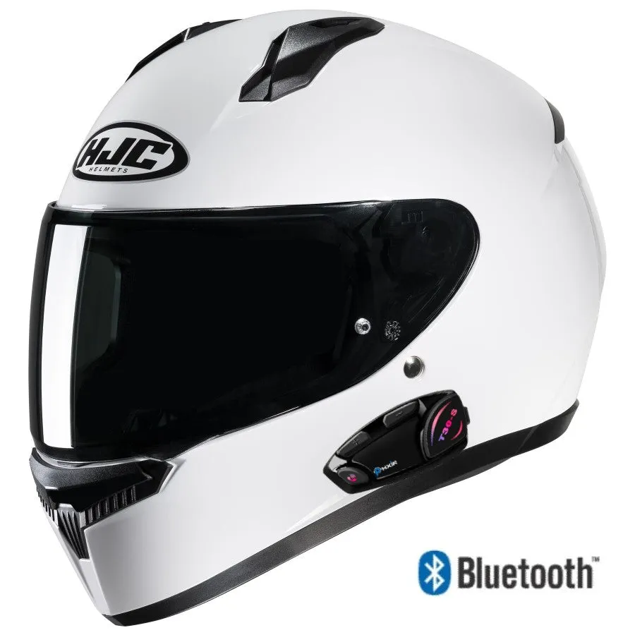 HJC C10 Full Face Bluetooth Helmet Gloss White