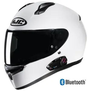 HJC C10 Full Face Bluetooth Helmet Gloss White