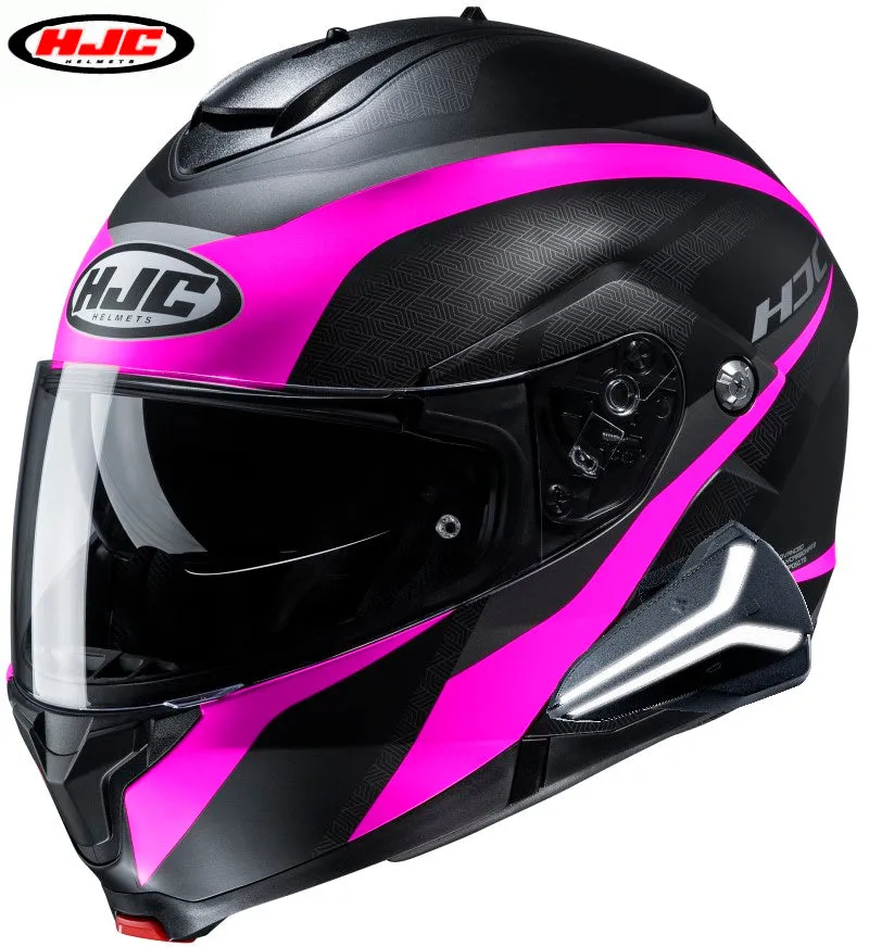 HJC C91 Helmet Sena Smart 20B Bluetooth Headset Taly Graphic MC8 Pink