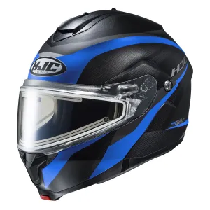 HJC C91 Modular Snow Helmet Taly Graphic MC2SF Flat Blue Electric Shield