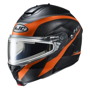 HJC C91 Modular Snow Helmet Taly Graphic MC7 Orange Electric Shield