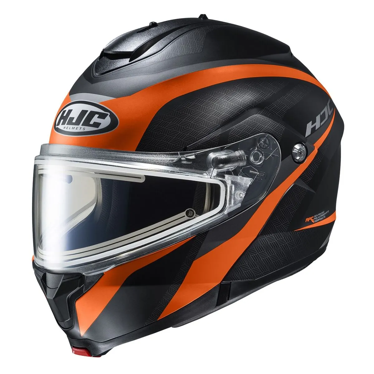 HJC C91 Modular Snow Helmet Taly Graphic MC7 Orange Electric Shield