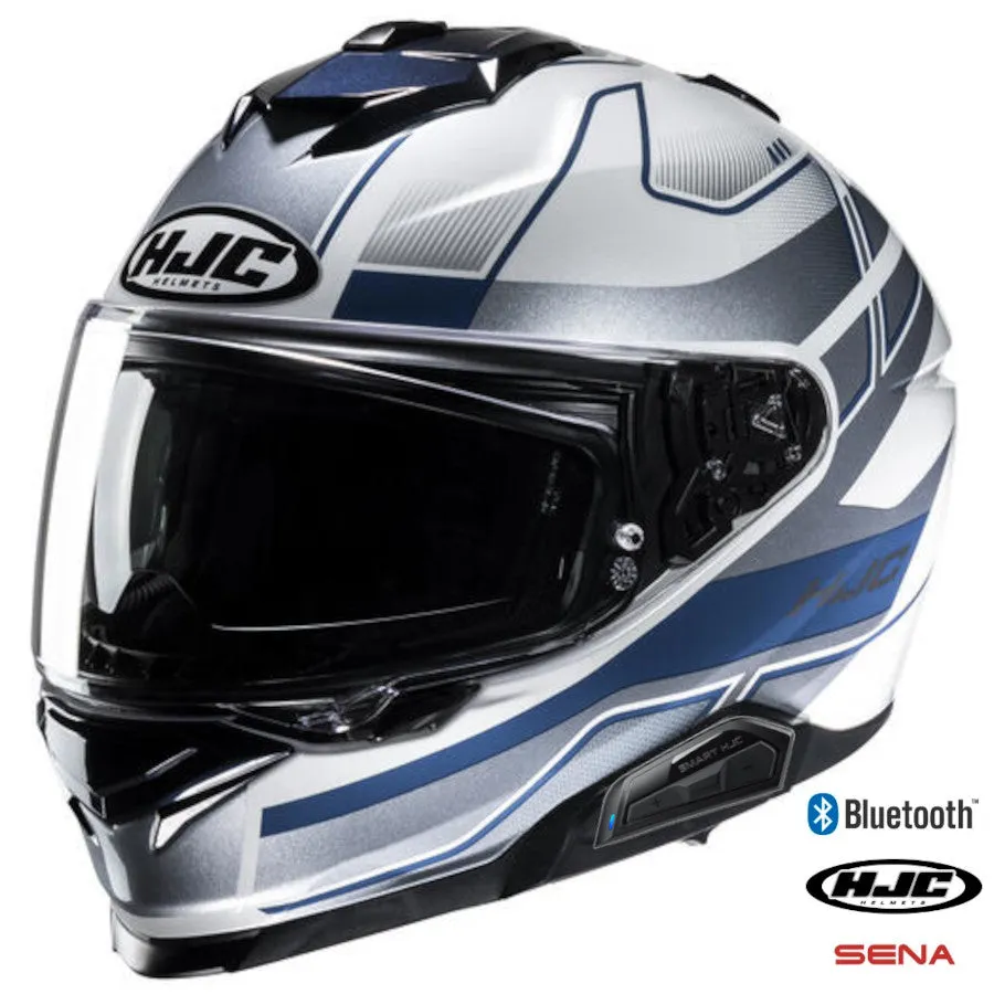 HJC i71 Full Face Bluetooth Helmet Iorix MC-2 11b Installed