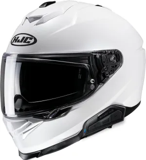 HJC i71 Full Face Helmet Smart HJC 21b Bluetooth Headset Gloss White